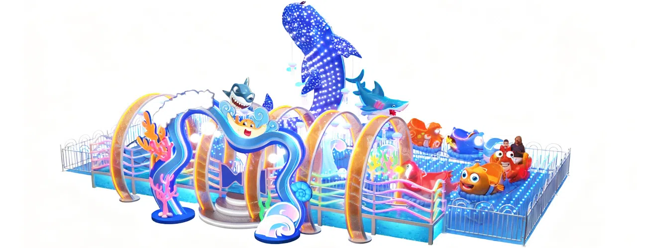 Детские американские горки на тему океана