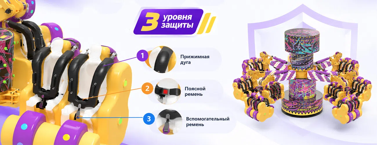 Beston Rides Аттракцион энергетический шторм с многоуровневой системой безопасности